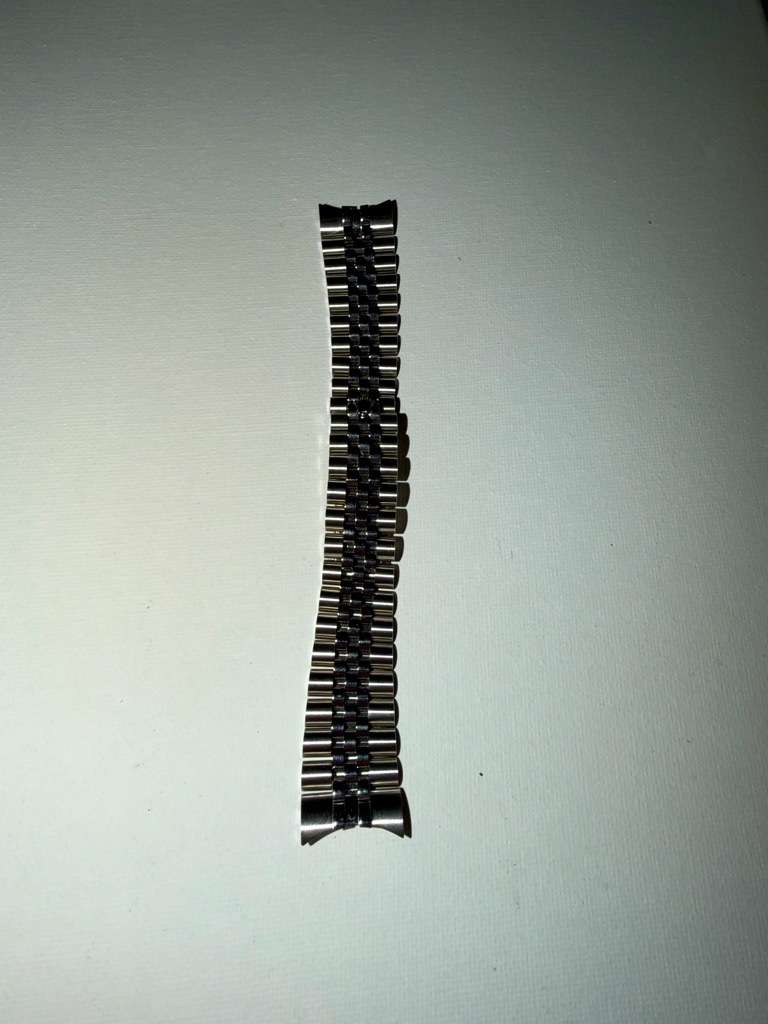 Rolex Stainless Steel And Black Jubilee Bracelet